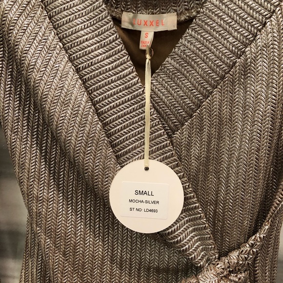 NWT Luxxel silver wrap dress - Picture 7 of 7